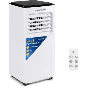 SereneLife SLACP803 Portable Air Conditioner with Dehumidifier & Fan – 8000 BTU (White & Black) - 1 of 4