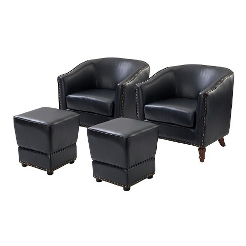 Vegan leather chair and ottoman new arrivals