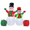 Costway 6Ft & 5Ft Christmas Inflatable Snowmen Blow Up Christmas Decoration - 2 of 4