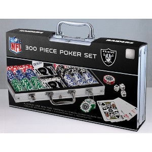MasterPieces Casino Style 300 Piece Poker Chip Set - NFL Las Vegas Raiders - 1 of 4