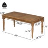 40" Acacia Wood Classic Outdoor Coffee Table with Carved Legs and Slatted Top for Garden, Patio, or Balcony - 2 of 4