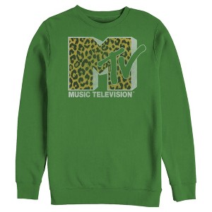Men's MTV Cheetah Print Logo Sweatshirt - 1 of 4