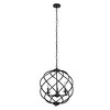 Chloe Lighting Jericho Farmhouse 3 Light Matt Black Ceiling Pendant 19" Wide - 2 of 4
