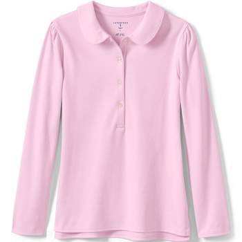 Lands' End Kids Neon Pink White Embroidered Cotton Cap Sleeve Top