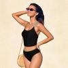 Women's Neon Dreams Black Tankini Set - Cupshe - 4 of 4