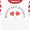 Sweet But Strong Youth Girls Red & White Striped Short Sleeve Shirt & Sleep Pants Set - 3 of 4