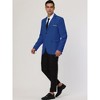 INSPIRE CHIC Men's Single Breasted One Button Dress Suit Jackets Blazer Navy Blue Small - 4 of 4