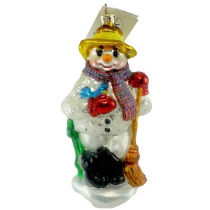 Christopher Radko 6.0 Inch Frostys Farm Ornament Snowman Broom Tree Ornaments - 1 of 3