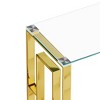 PAGED Console Table Modern Minimalist Entryway Table Metal Side Table with Glass Tabletop and Stainless Steel Legs for Living Room, Entrance - 4 of 4