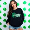 Simply Sage Market Women's Graphic Sweatshirt Lucky Vibes Clover - 2 of 4
