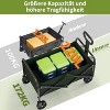 Handcart Foldable All-Terrain Wheels, 220 L Volume Waterproof Transport Trolley, Ultra Light for Camping, Beach, Garden and Shopping - 4 of 4