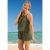 Swim 365 Women's Plus Size High-Neck Swim Romper - 4 of 4