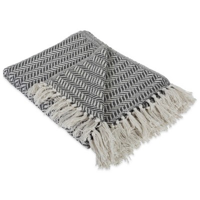 50"x60" Herringbone Chevron Throw Blanket - Design Imports