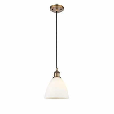 Bristol Glass - 1 Light Mini Pendant In Industrial Style-11.25 Inches Tall and 7.5 Inches Wide