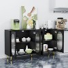 LunaLulinlk Modern Accent Sideboard Cabinet with Acrylic Doors, Freestanding Storage Cupboard Console Table for Kitchen - 4 of 4