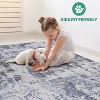 Grungis Washable Foldable Doormat Rug,Low-Pile Denim Abstract  Carpet with Non-slip Backing,Kid&Pet Friendly Rugs for Living Room - 3 of 4