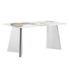NicBex 63" Modern Rectangle Dining Table,Kitchen Table with Marble-Patterned Tabletop and Steel Butterfly Legs for 6-8 Seaters(5 Colors) - 4 of 4