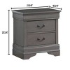 NicBex 15.75 inch Wide Nightstand with 2 Drawers,Side Table with Large Storage Space and Bracket Feet,Bedside Table for Bedroom,Living Room - 3 of 4