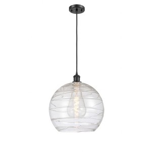 Athens Deco Swirl - 1 Light Pendant In Industrial Style-16.88 Inches Tall and 13.75 Inches Wide - 1 of 1
