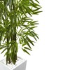 Nearly Natural Bamboo Tree with White Planter, UV Resistant (Indoor/Outdoor) - 3 of 4