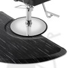 Saloniture Salon & Barber Shop Chair Anti-Fatigue Floor Mat - Black Semi Circle - 3 of 4