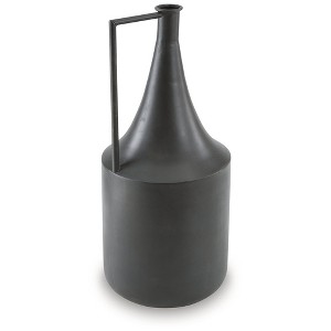 Signature Design by Ashley Zainforth 17.25" Metal Vase, Distressed Brown Decor - 1 of 4