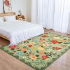 coucheta Multi-size Vintage Floral Area Rug for Living Room, Machine Washable Soft Non Slip Retro Low Pile Carpet, for Bedroom, Dining Room, Office - 2 of 4