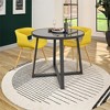 ORRD 35" Round Indoor/Outdoor Dining Table, Glass Top - 2 of 4