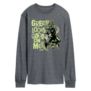 Men's - Marvel - Spider-man St. Patrick's Day Green Looks Good On Me Long Sleeve Graphic T-Shirt - 1 of 4