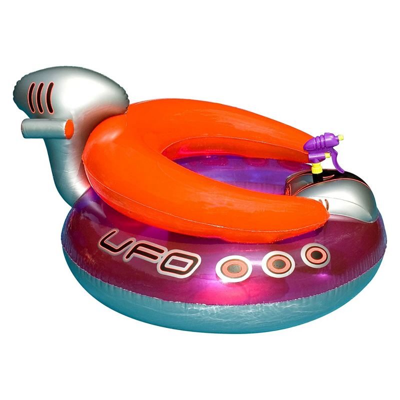 SWIMLINE ORIGINAL Inflatable UFO Spaceship Pool Float Ride On w/ Water Blaster for Kids, Retro Style | For Beach Ocean Pool Lake, 1 of 8