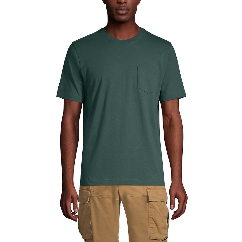 Lands' End Men's Super-T Short Sleeve T-Shirt with Pocket, 1 of 6