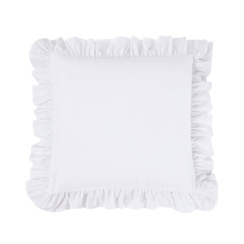 White ruffle pillow clearance shams