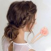 Unique Bargains Women's Begonia Flower U-Shaped Hair Pins 5.12"x1.97" 1 Pc - 2 of 3