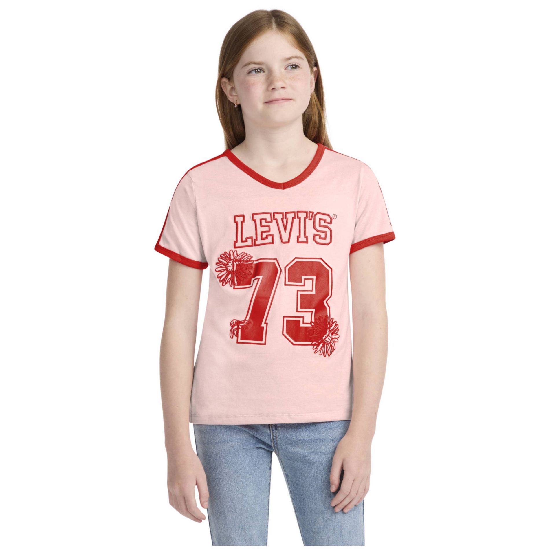 Levi's® Girls' Short Sleeve Sporty T-Shirt - Pink L