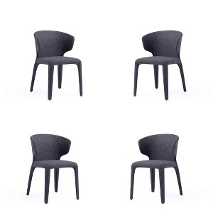 Set of 4 Conrad Modern Woven Tweed Dining Chairs - Manhattan Comfort - 1 of 4