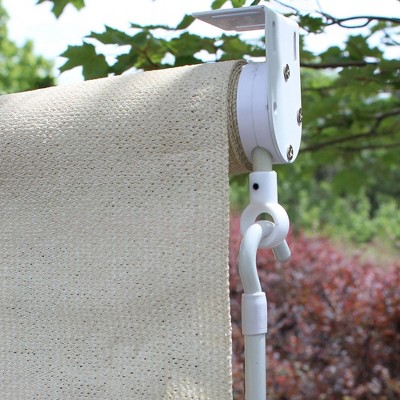 96" X 72" Outdoor Sunset Sunshades With Crank Sand Dollar Radiance