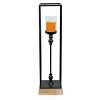 Alpine Corporation 33" LED Candle Lantern: Elegant Iron Design, Timer Function, Indoor/Outdoor Use - 4 of 4