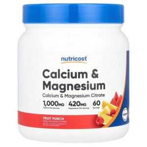 Nutricost Calcium & Magnesium, Fruit Punch, 21.6 oz (606 g) - 1 of 2