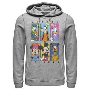 Men's Mickey & Friends Colorful Character Panels Pull Over Hoodie - 1 of 4