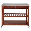 Stainless Steel Top Kitchen Cart/Island with Optional Stool Storage - Crosley - 2 of 4
