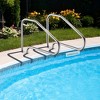 Costway Pair of Swimming Pool Hand Rail 49'' Stainless Steel Pool Stair Rail w/Base Plate - 3 of 4