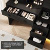 57" Large Vanity Desk with Mirror and Lights, Makeup Vanity with Jewelry Cabinet, 7 Drawers & Charing Sation - 3 of 4