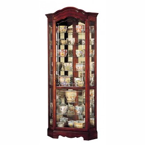 Howard Miller 680249 Jamestown Curio Cabinet 680249 Windsor Cherry - 1 of 2