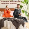 Inhand Gray Fuzzy Wearable Hoodie Blanket - Oversized Cozy Polyester Sweatshirt for Women, One Size Fits All - The Perfect Warm Gift - 4 of 4