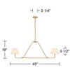 Possini Euro Design Possini Euro Frazer 45" Wide Warm Brass 2-Light Island Chandelier - 4 of 4