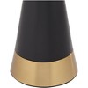 Studio 55D Roxanne Modern Glam Luxe Metal Round Accent Side End Table 13" Wide Black Gold for Spaces Living Room Bedroom Bedside Entryway House Office - 3 of 4