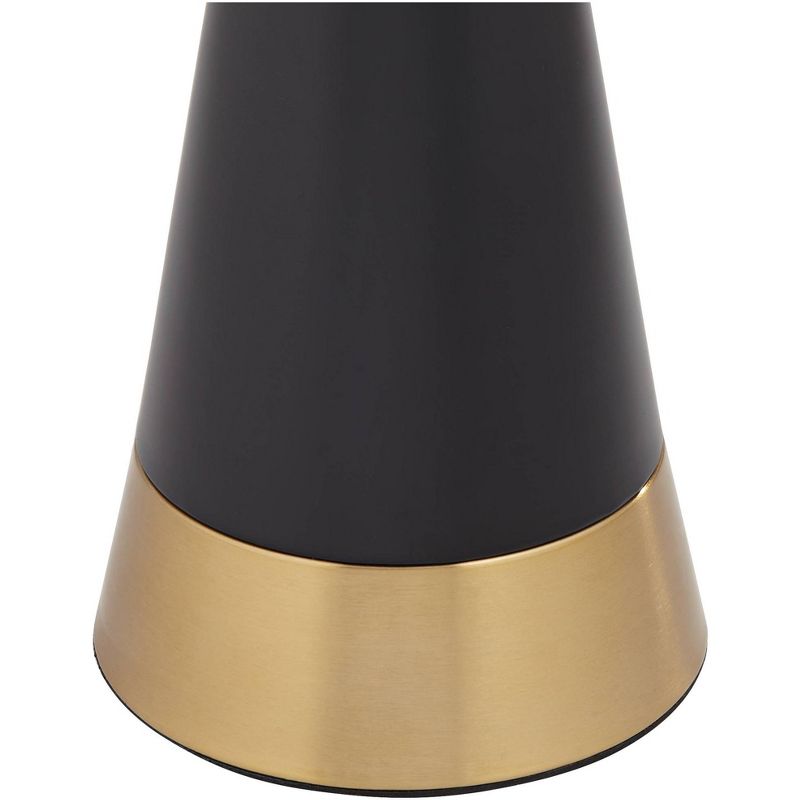 Studio 55D Roxanne Modern Glam Luxe Metal Round Accent Side End Table 13" Wide Black Gold for Spaces Living Room Bedroom Bedside Entryway House Office, 3 of 10
