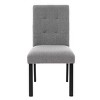 Set of 4 Modern Upholstered Dining Chairs with Wood Legs, Linen Fabric Accent Side Chairs for Kitchen, Dining Room, Living Room-Panipeachy - 2 of 4