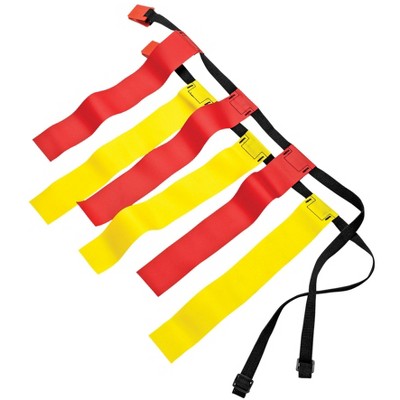 Sportime Flag Football Belts, Small 22 to 32 Inch Waist, Red and Yellow, Set of 12