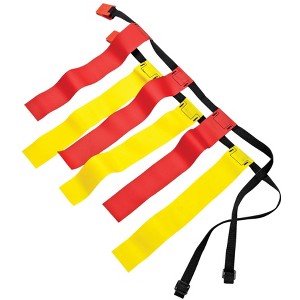 Sportime Flag Football Belts, Small 22 to 32 Inch Waist, Red and Yellow, Set of 12 - 1 of 2
